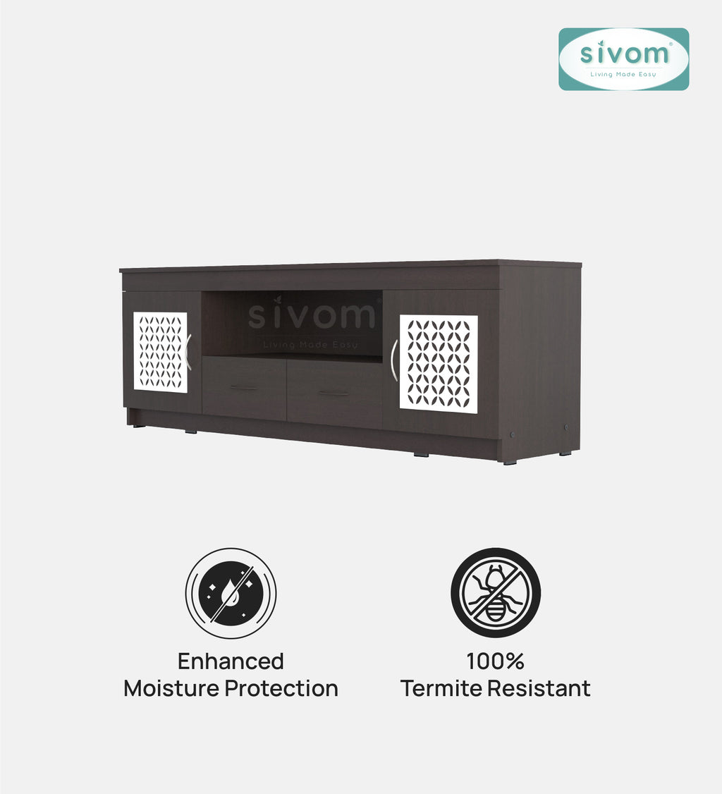 Sivom SIVOM Crafty Multipurpose TV Unit fits upto 55 inch with Storage Engineered Wood TV Entertainment Unit for Modern Homes | Elegant Design & Premium Finish