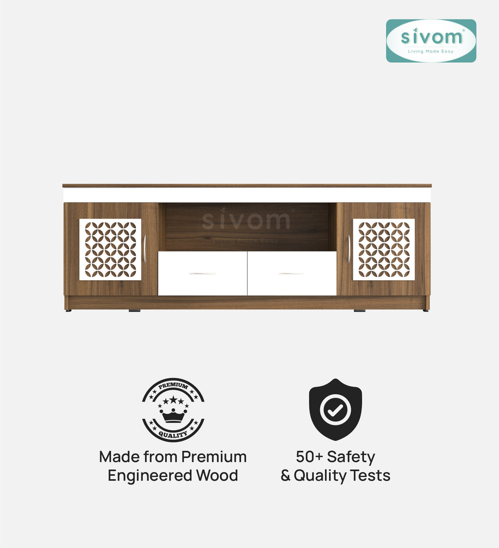 Sivom SIVOM Crafty Multipurpose TV Unit fits upto 55 inch with Storage Engineered Wood TV Entertainment Unit for Modern Homes | Elegant Design & Premium Finish