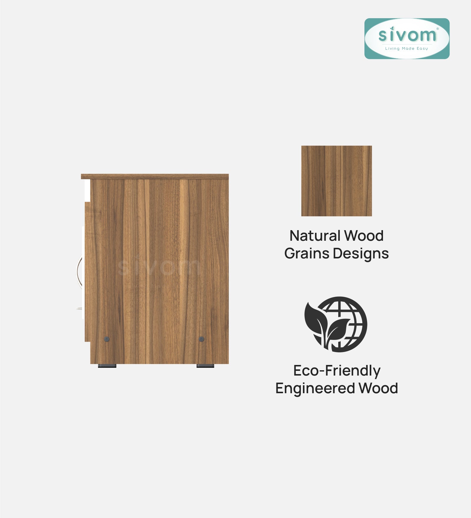 Sivom SIVOM Crafty Multipurpose TV Unit fits upto 55 inch with Storage Engineered Wood TV Entertainment Unit for Modern Homes | Elegant Design & Premium Finish