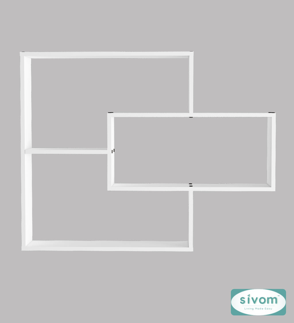Sivom SIVOM CRIP Multipurpose Modular Wall Racks/Shelves/Organiser/Décor Particle Board Wall Shelf (Number of Shelves - 5, ) for Modern Homes | Elegant Design & Premium Finish