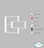 Sivom SIVOM CRIP Multipurpose Modular Wall Racks/Shelves/Organiser/Décor Particle Board Wall Shelf (Number of Shelves - 5, ) for Modern Homes | Elegant Design & Premium Finish