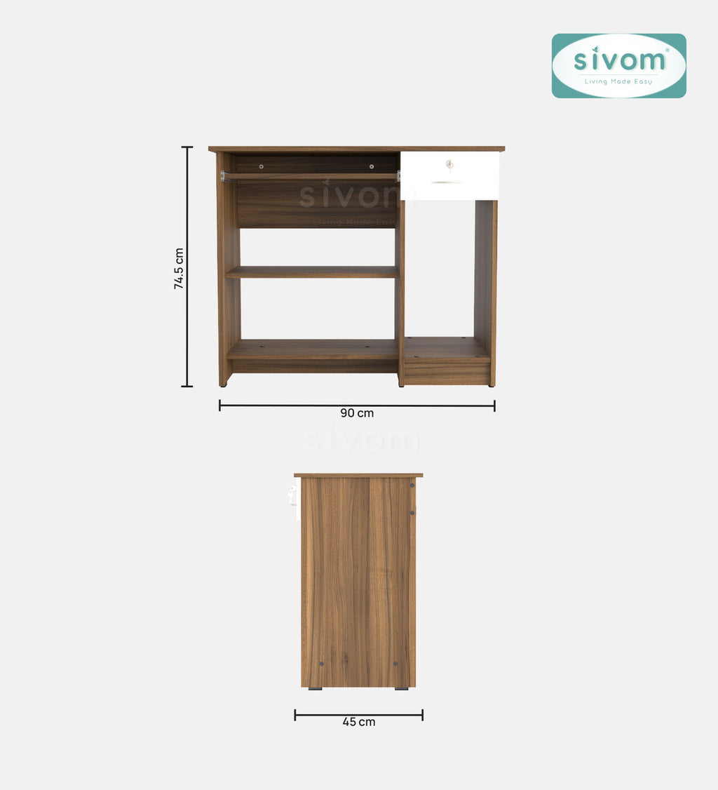 Sivom SIVOM Croma Study/Home Office Engineered Wood Computer Desk for Modern Homes | Elegant Design & Premium Finish