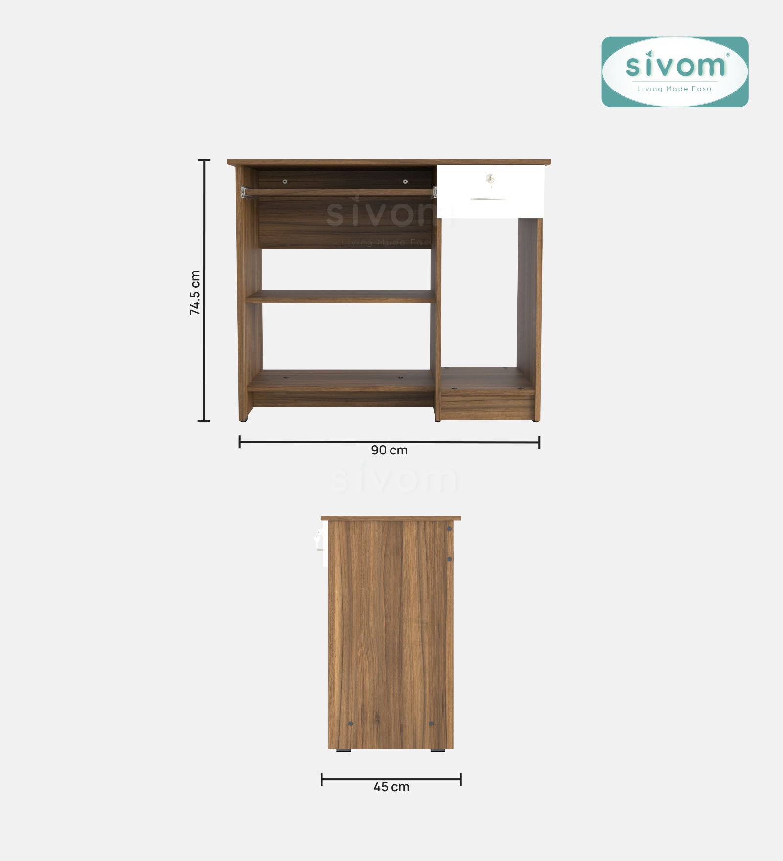 Sivom SIVOM Croma Study/Home Office Engineered Wood Computer Desk for Modern Homes | Elegant Design & Premium Finish