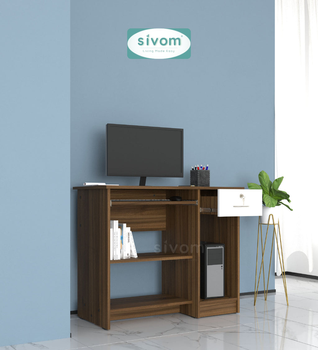 Sivom SIVOM Croma Study/Home Office Engineered Wood Computer Desk for Modern Homes | Elegant Design & Premium Finish