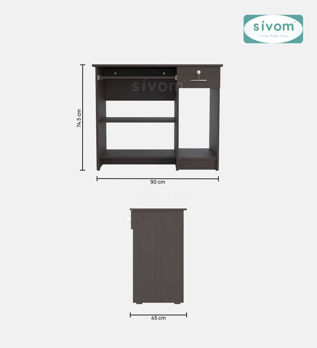 Sivom SIVOM Croma Study/Home Office Engineered Wood Computer Desk for Modern Homes | Elegant Design & Premium Finish