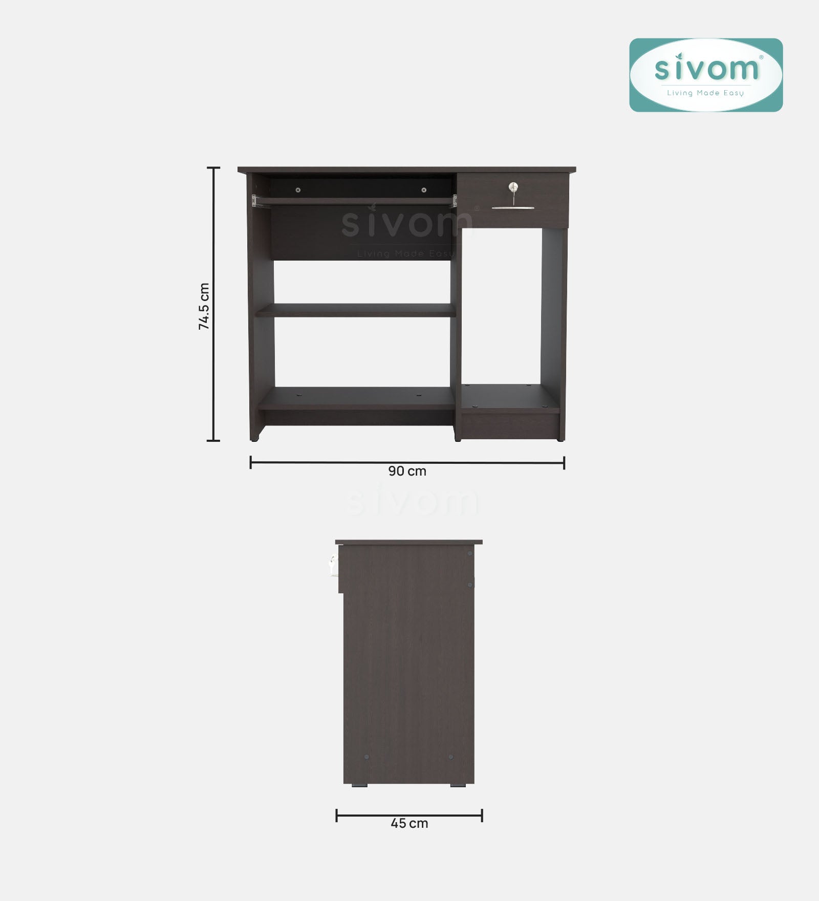 Sivom SIVOM Croma Study/Home Office Engineered Wood Computer Desk for Modern Homes | Elegant Design & Premium Finish