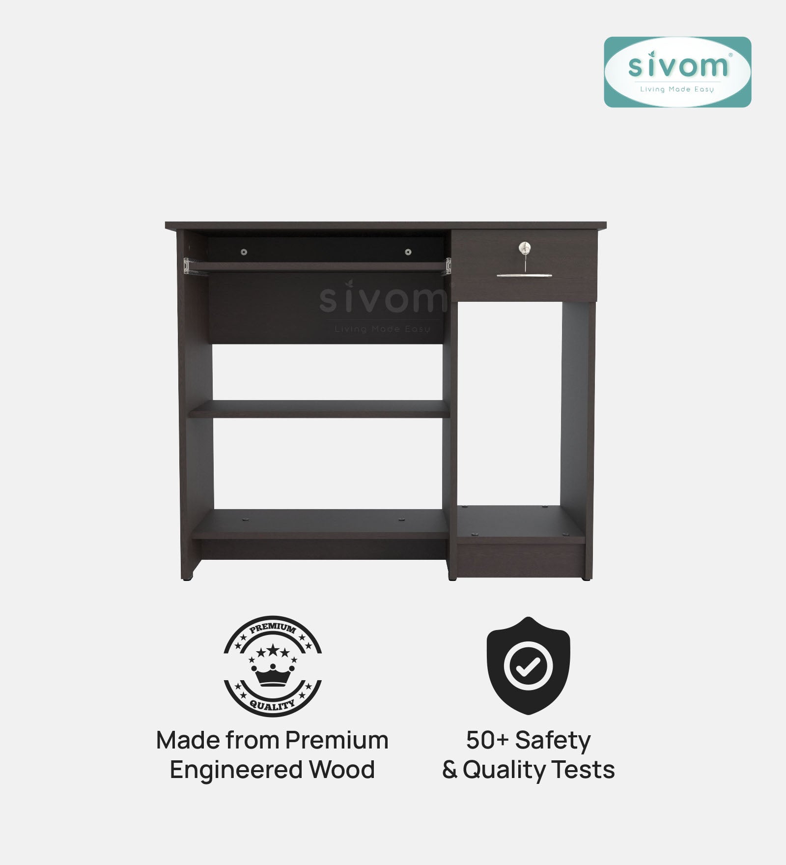 Sivom SIVOM Croma Study/Home Office Engineered Wood Computer Desk for Modern Homes | Elegant Design & Premium Finish