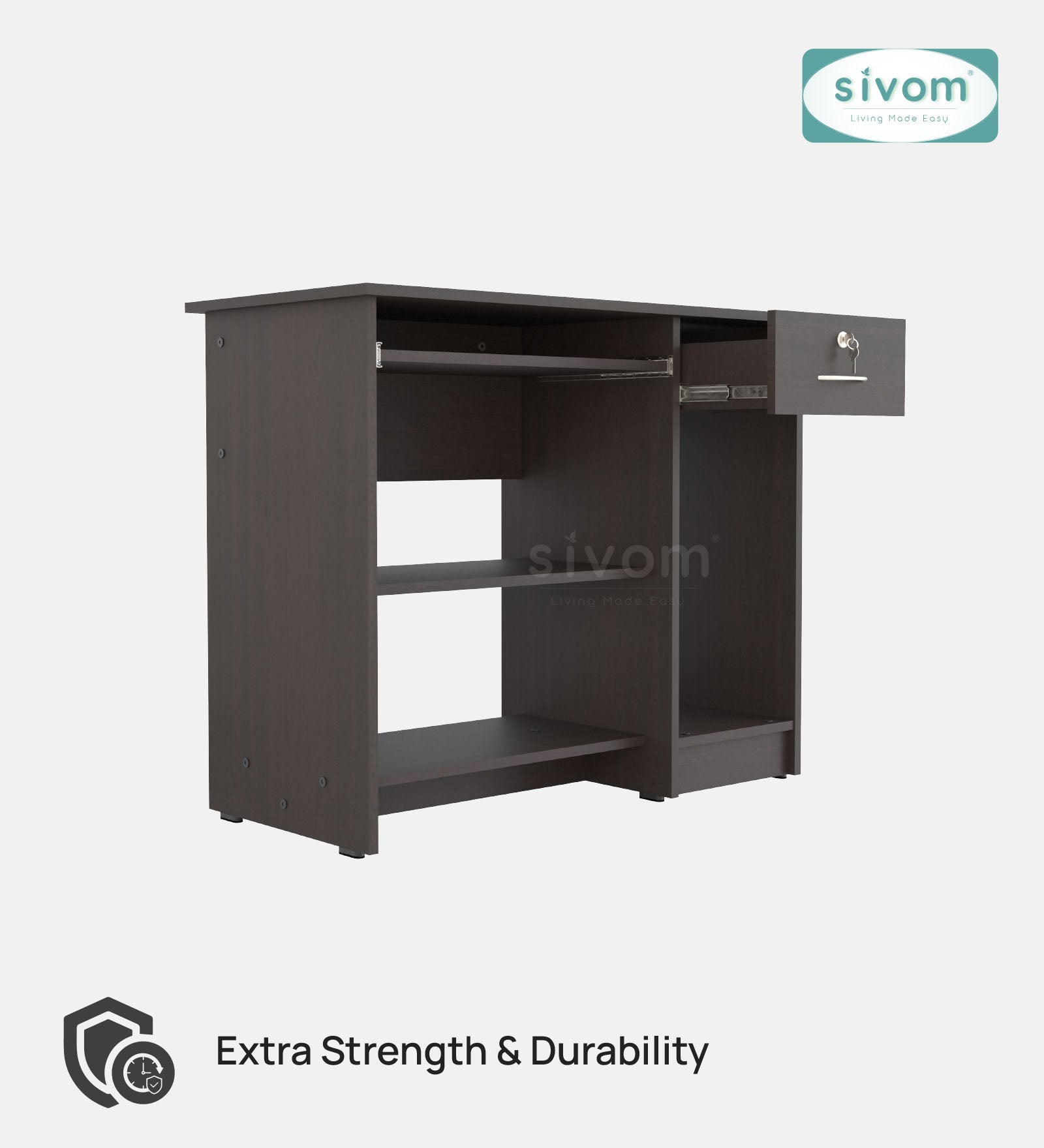 Sivom SIVOM Croma Study/Home Office Engineered Wood Computer Desk for Modern Homes | Elegant Design & Premium Finish