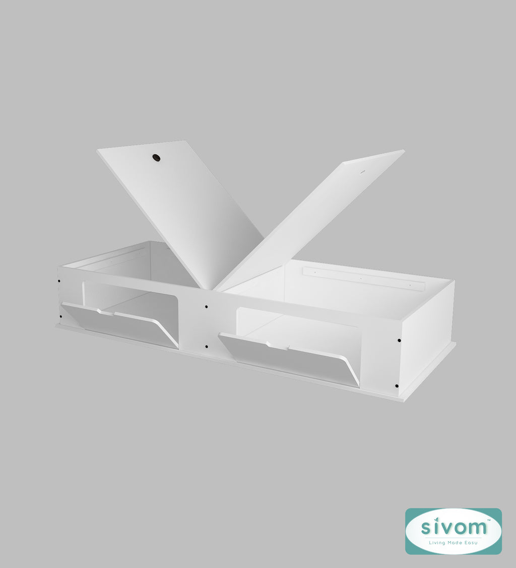 Sivom SIVOM Cyprus Multipurpose Diwan/Single Bed with Storage Engineered Wood Single Box Bed for Modern Homes | Elegant Design & Premium Finish