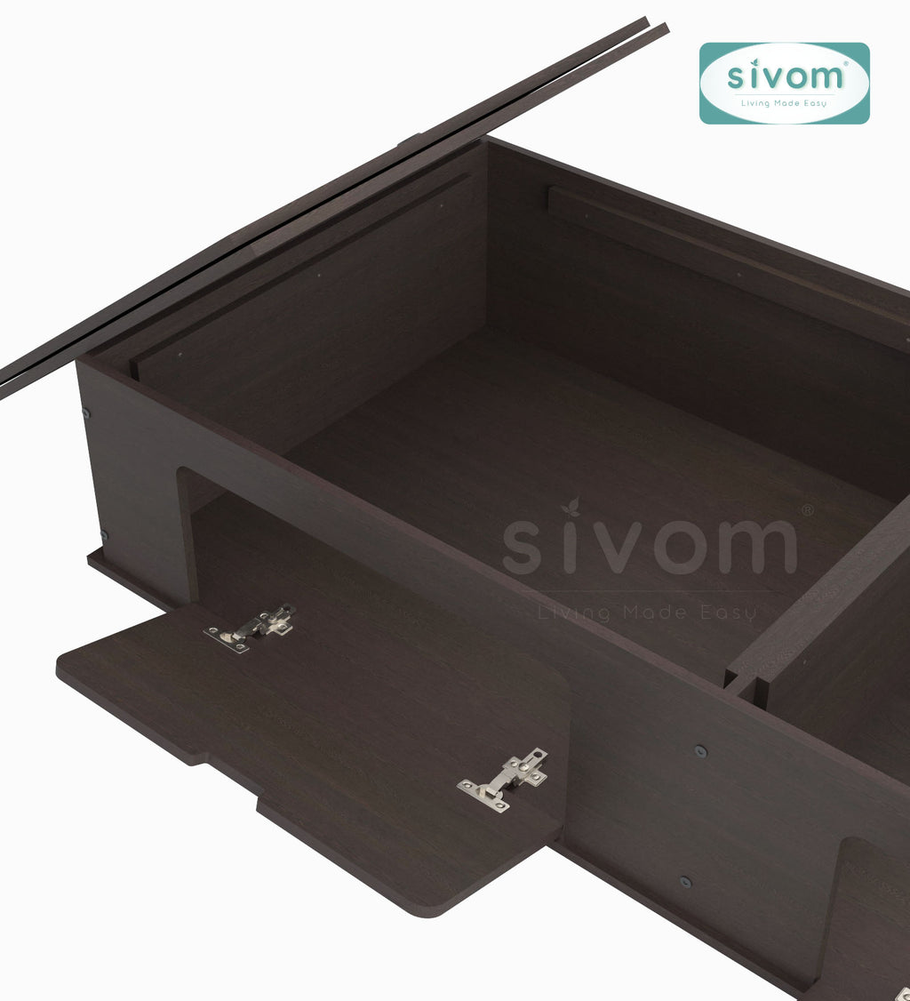 Sivom SIVOM Cyprus Multipurpose Diwan/Single Bed with Storage Engineered Wood Single Box Bed for Modern Homes | Elegant Design & Premium Finish