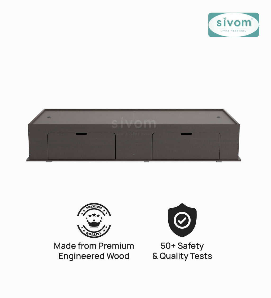 Sivom SIVOM Cyprus Multipurpose Diwan/Single Bed with Storage Engineered Wood Single Box Bed for Modern Homes | Elegant Design & Premium Finish