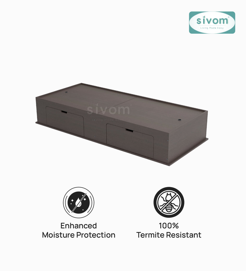 Sivom SIVOM Cyprus Multipurpose Diwan/Single Bed with Storage Engineered Wood Single Box Bed for Modern Homes | Elegant Design & Premium Finish