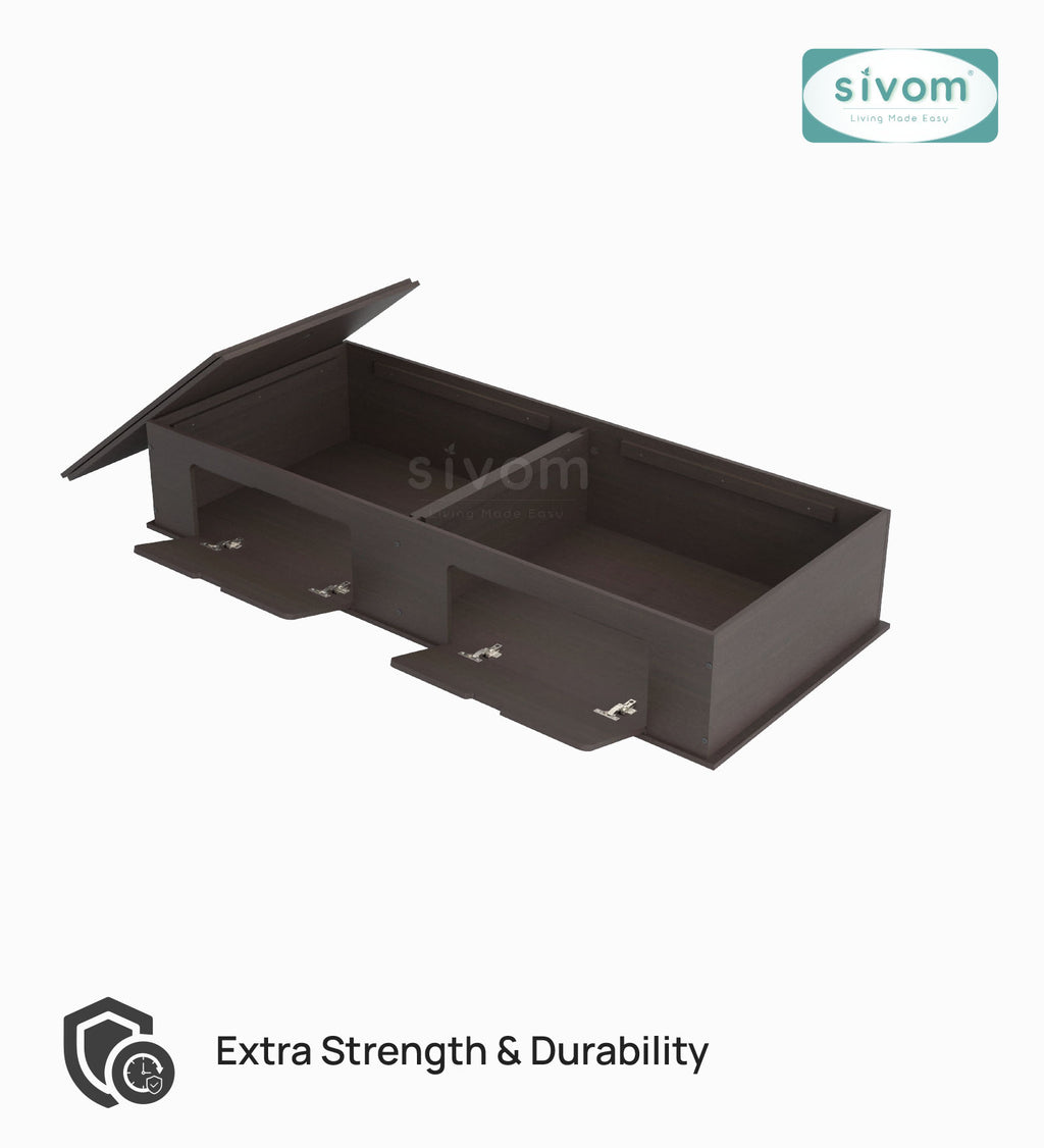 Sivom SIVOM Cyprus Multipurpose Diwan/Single Bed with Storage Engineered Wood Single Box Bed for Modern Homes | Elegant Design & Premium Finish