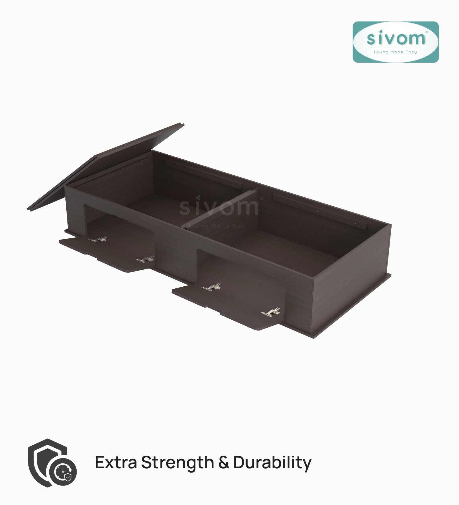 Sivom SIVOM Cyprus Multipurpose Diwan/Single Bed with Storage Engineered Wood Single Box Bed for Modern Homes | Elegant Design & Premium Finish