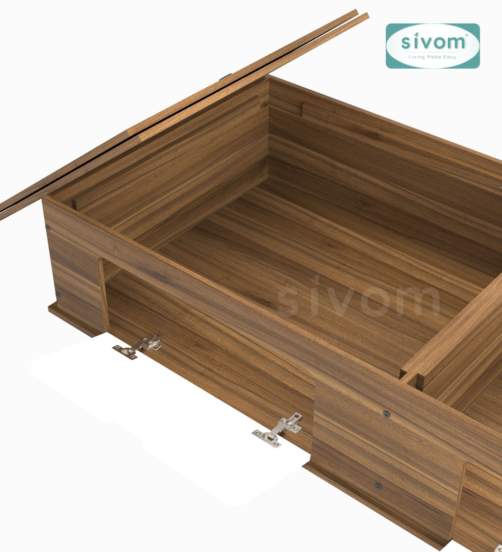 Sivom SIVOM Cyprus Multipurpose Diwan/Single Bed with Storage Engineered Wood Single Box Bed for Modern Homes | Elegant Design & Premium Finish