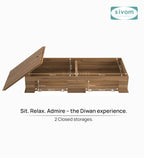 Sivom SIVOM Cyprus Multipurpose Diwan/Single Bed with Storage Engineered Wood Single Box Bed for Modern Homes | Elegant Design & Premium Finish