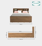 Sivom furniture Darkstar Queen With Storage Bedroom Combo
