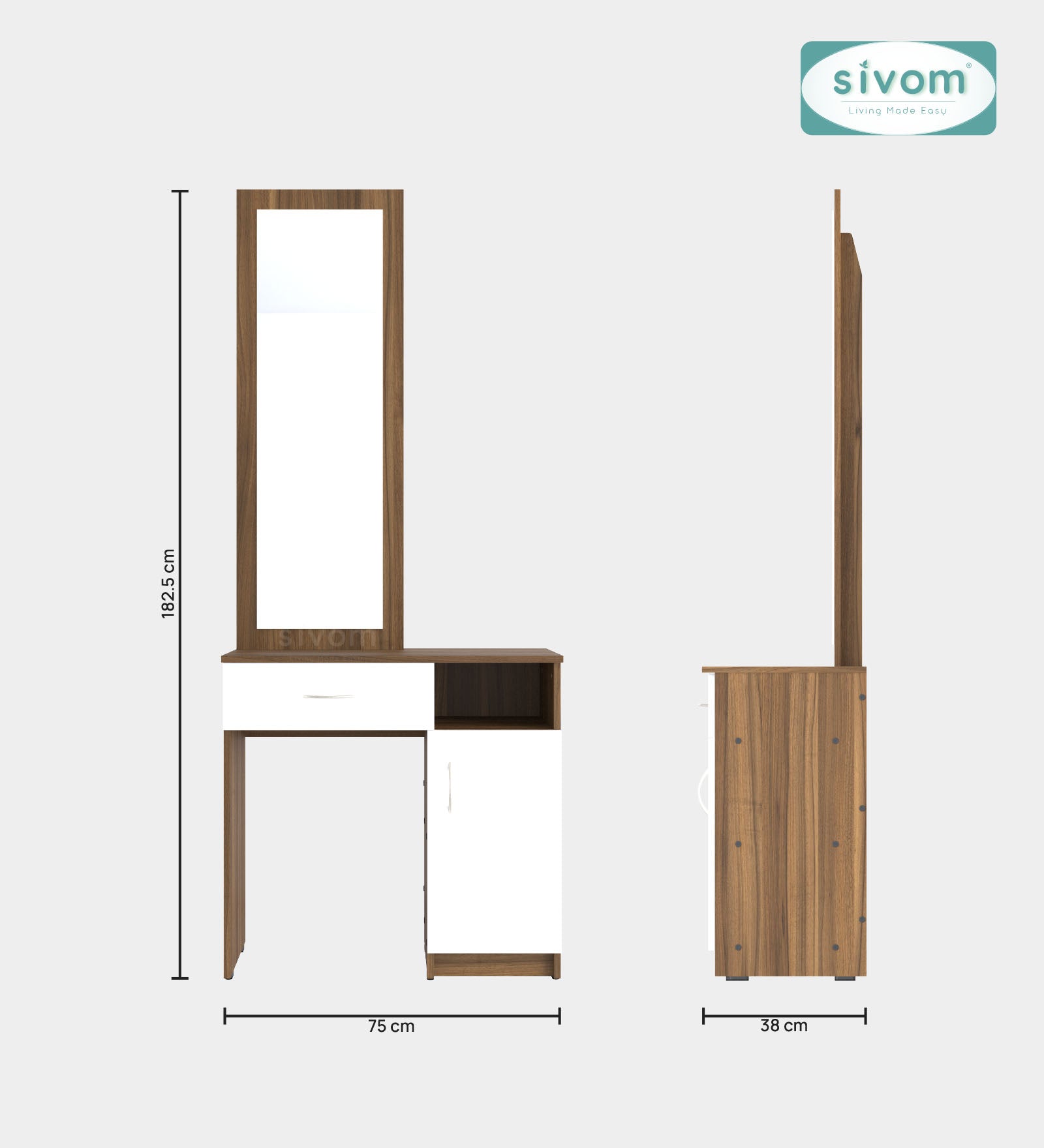 Sivom furniture Darkstar King With Storage Bedroom Combo