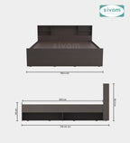 Sivom furniture Darkstar King With Storage Bedroom Combo