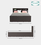 Sivom furniture Darkstar Queen With Storage Bedroom Combo