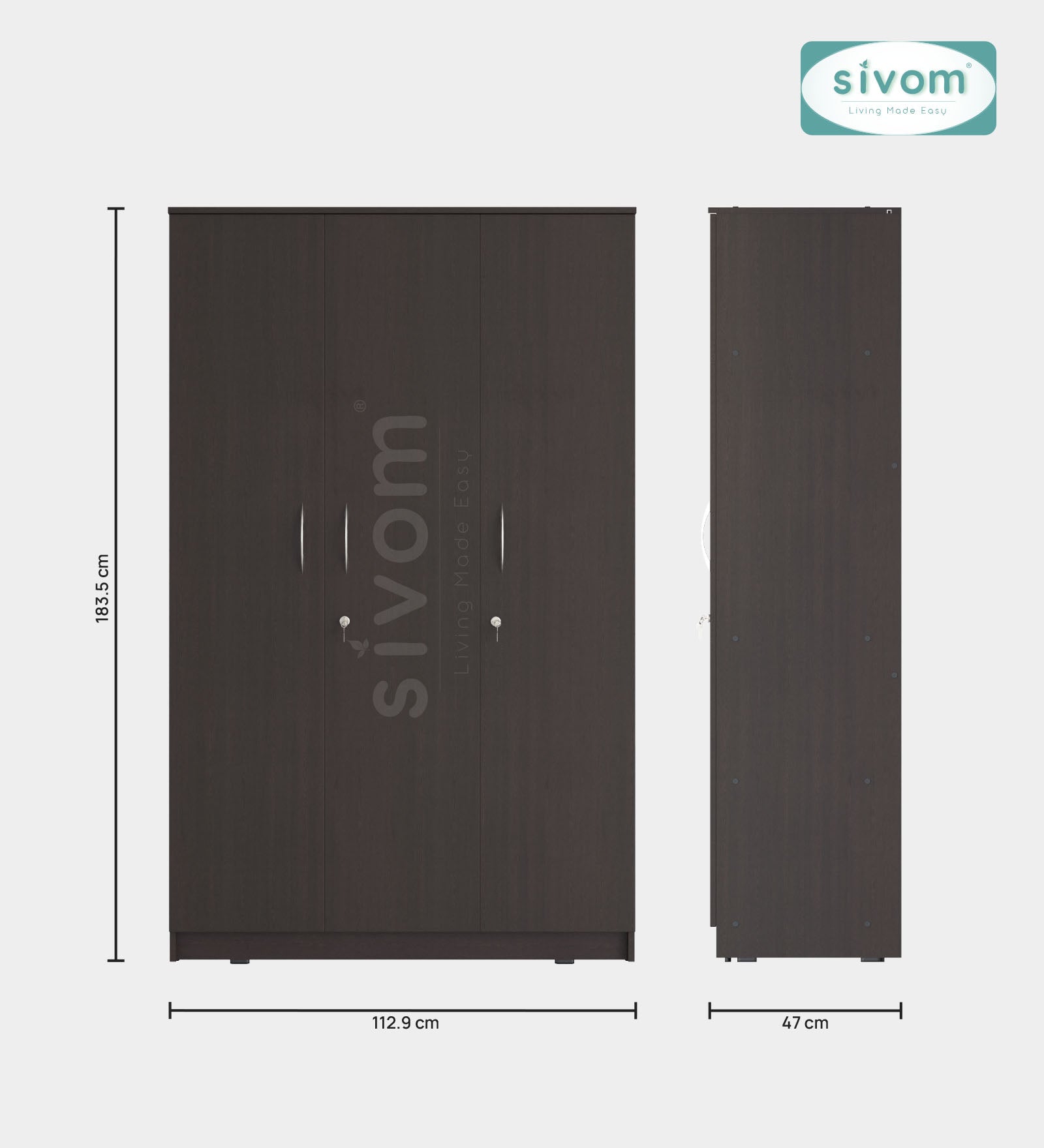 Sivom furniture Darkstar King With Storage Bedroom Combo