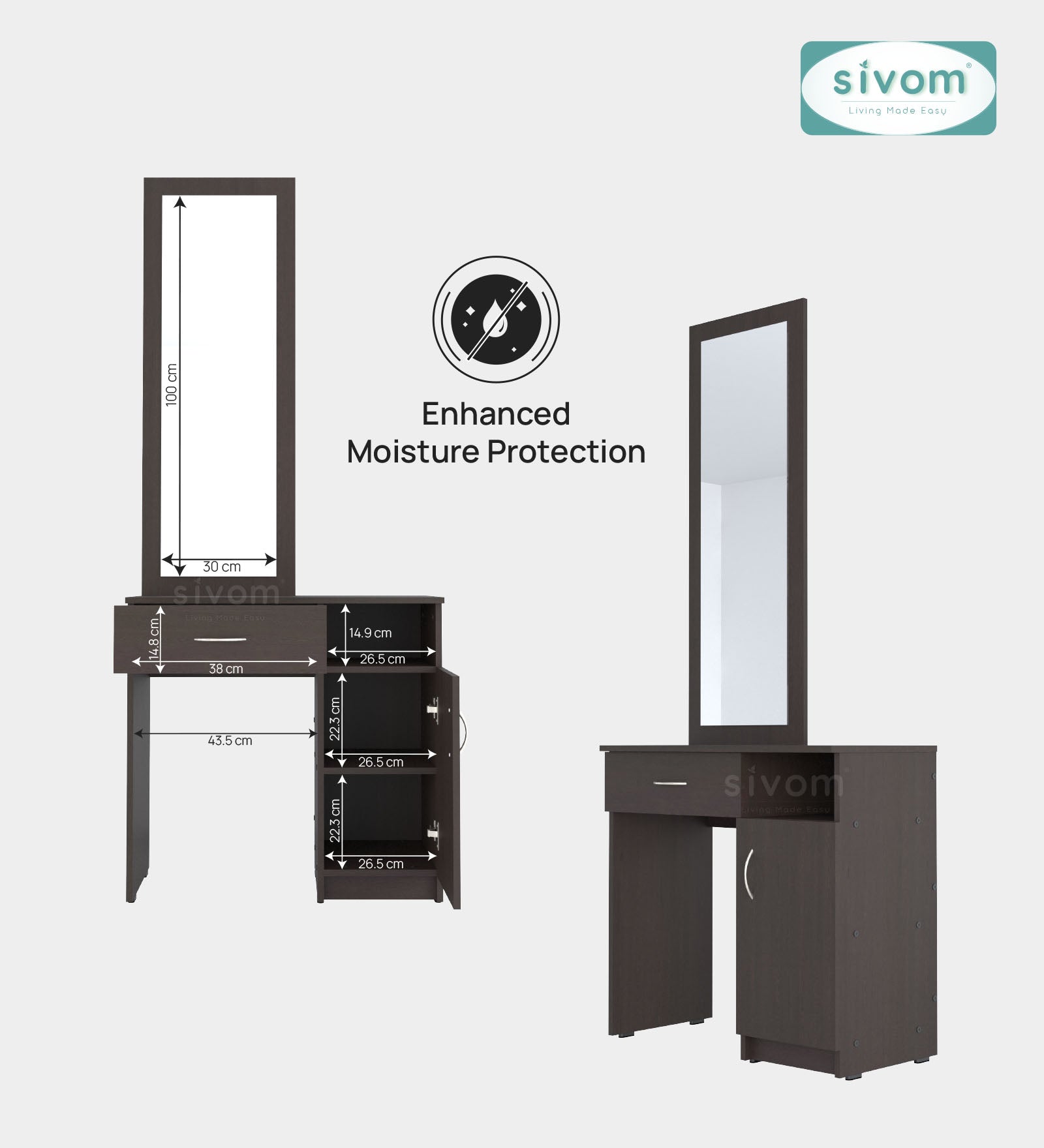 Sivom furniture Darkstar King With Storage Bedroom Combo