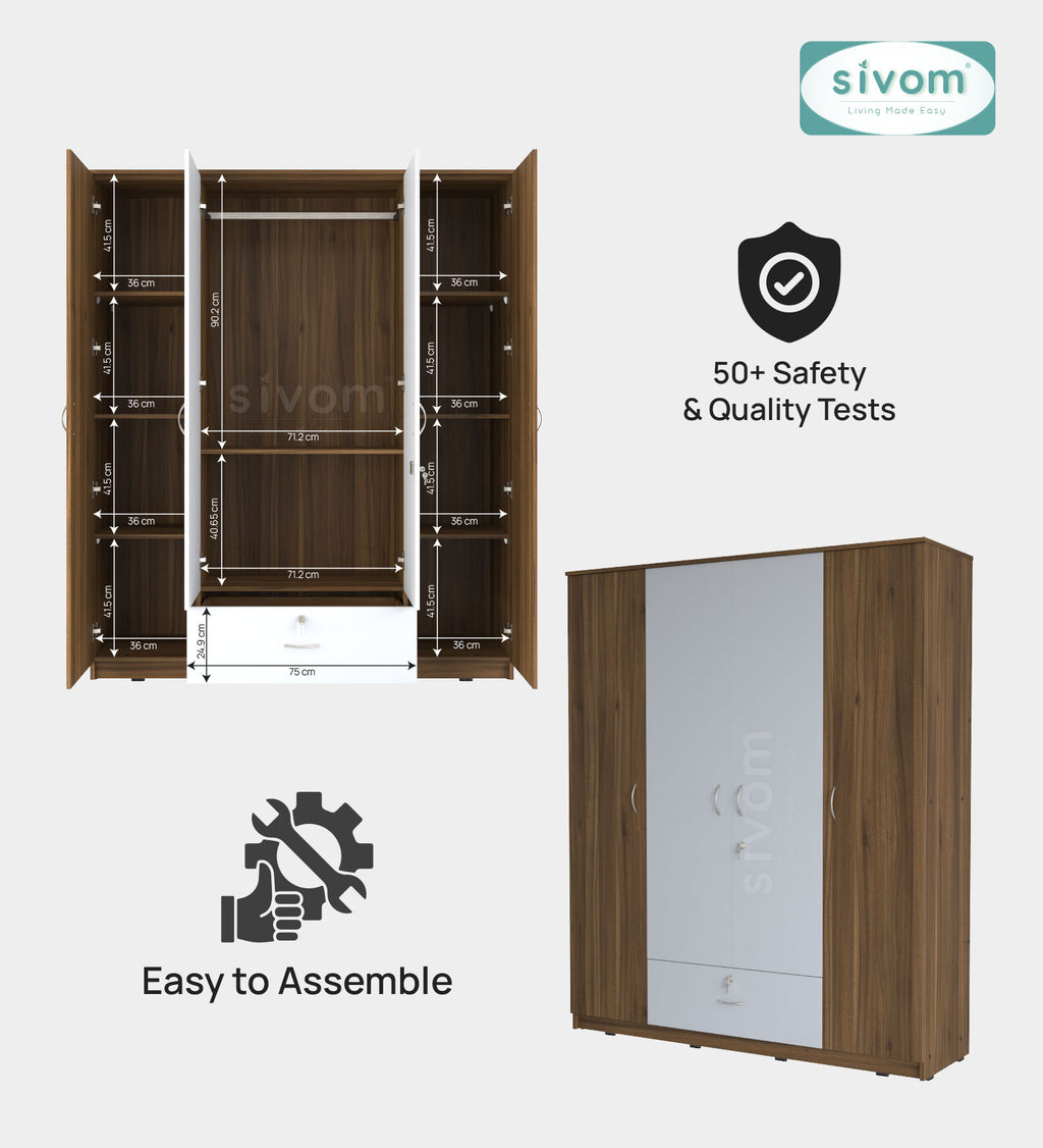 Sivom furniture Darwin Queen With Storage Bedroom Combo