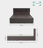 Sivom furniture Darwin Queen With Storage Bedroom Combo