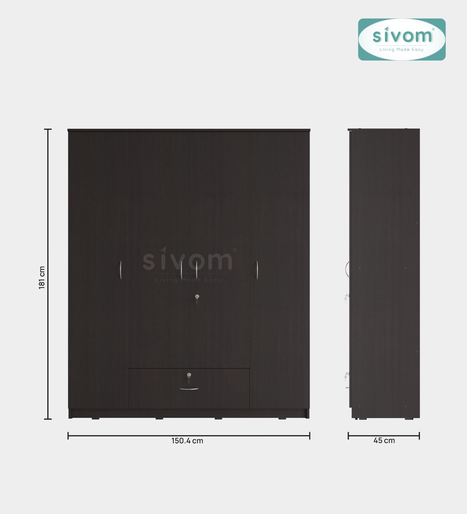 Sivom furniture Darwin Queen With Storage Bedroom Combo