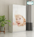 Sivom SIVOM Desire Digital Printed Multipurpose 3 Door Wardrobe / Spacious Shelves with Hanging Rail Engineered Wood 3 Door Wardrobe for Modern Homes | Elegant Design & Premium Finish