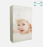 Sivom SIVOM Desire Digital Printed Multipurpose 3 Door Wardrobe / Spacious Shelves with Hanging Rail Engineered Wood 3 Door Wardrobe for Modern Homes | Elegant Design & Premium Finish