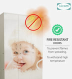 Sivom SIVOM Desire Digital Printed Multipurpose 3 Door Wardrobe / Spacious Shelves with Hanging Rail Engineered Wood 3 Door Wardrobe for Modern Homes | Elegant Design & Premium Finish