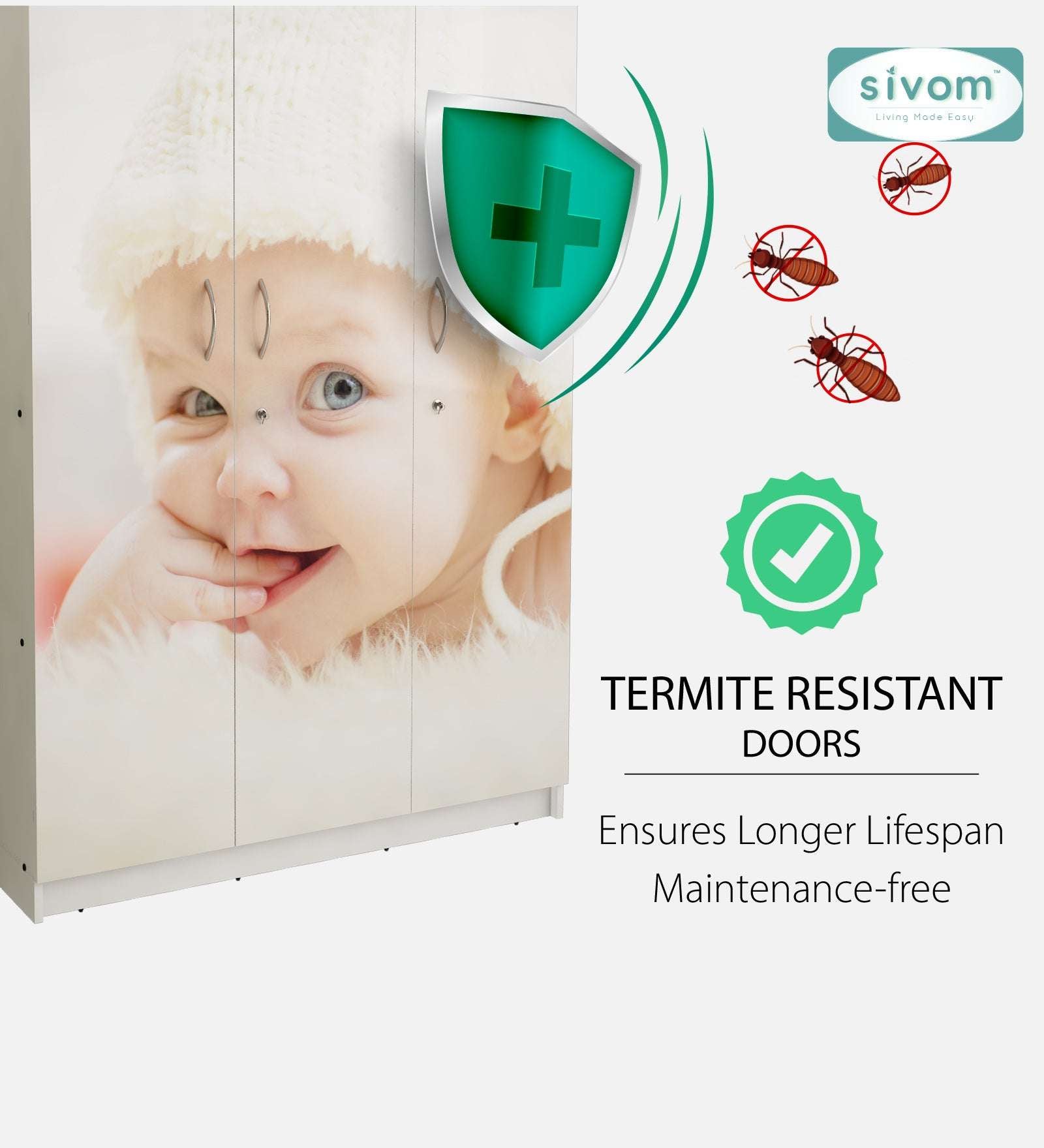 Sivom SIVOM Desire 3 Door Wardrobe Closet