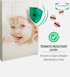 Sivom SIVOM Desire Digital Printed Multipurpose 3 Door Wardrobe / Spacious Shelves with Hanging Rail Engineered Wood 3 Door Wardrobe for Modern Homes | Elegant Design & Premium Finish