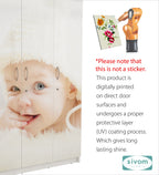 Sivom SIVOM Desire Digital Printed Multipurpose 3 Door Wardrobe / Spacious Shelves with Hanging Rail Engineered Wood 3 Door Wardrobe for Modern Homes | Elegant Design & Premium Finish