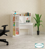 Sivom SIVOM Desky Digital Printed Multipurpose Study/Home/Office Table Engineered Wood Study Table (Free Standing, Finish Color , Knock Down) for Modern Homes | Elegant Design & Premium Finish