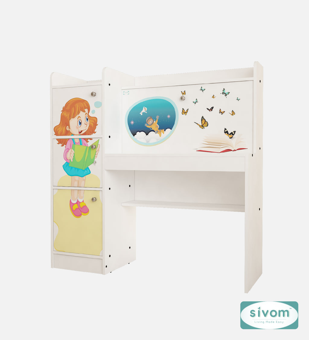 Sivom SIVOM Desky Digital Printed Multipurpose Study/Home/Office Table Engineered Wood Study Table (Free Standing, Finish Color , Knock Down) for Modern Homes | Elegant Design & Premium Finish