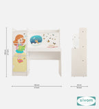 Sivom SIVOM Desky Digital Printed Multipurpose Study/Home/Office Table Engineered Wood Study Table (Free Standing, Finish Color , Knock Down) for Modern Homes | Elegant Design & Premium Finish