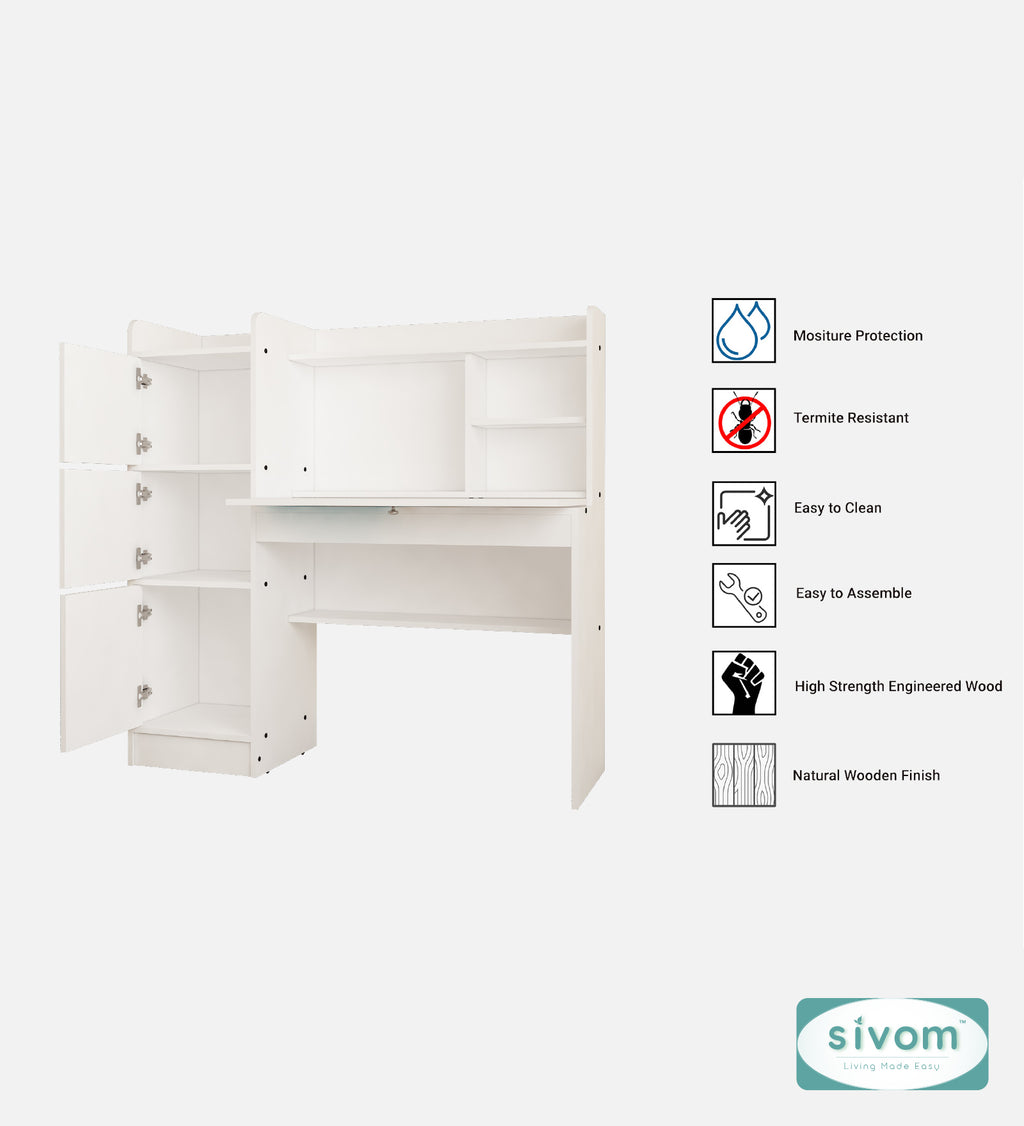 Sivom SIVOM Desky Digital Printed Multipurpose Study/Home/Office Table Engineered Wood Study Table (Free Standing, Finish Color , Knock Down) for Modern Homes | Elegant Design & Premium Finish