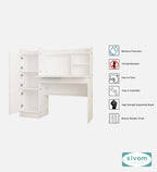 Sivom SIVOM Desky Digital Printed Multipurpose Study/Home/Office Table Engineered Wood Study Table (Free Standing, Finish Color , Knock Down) for Modern Homes | Elegant Design & Premium Finish