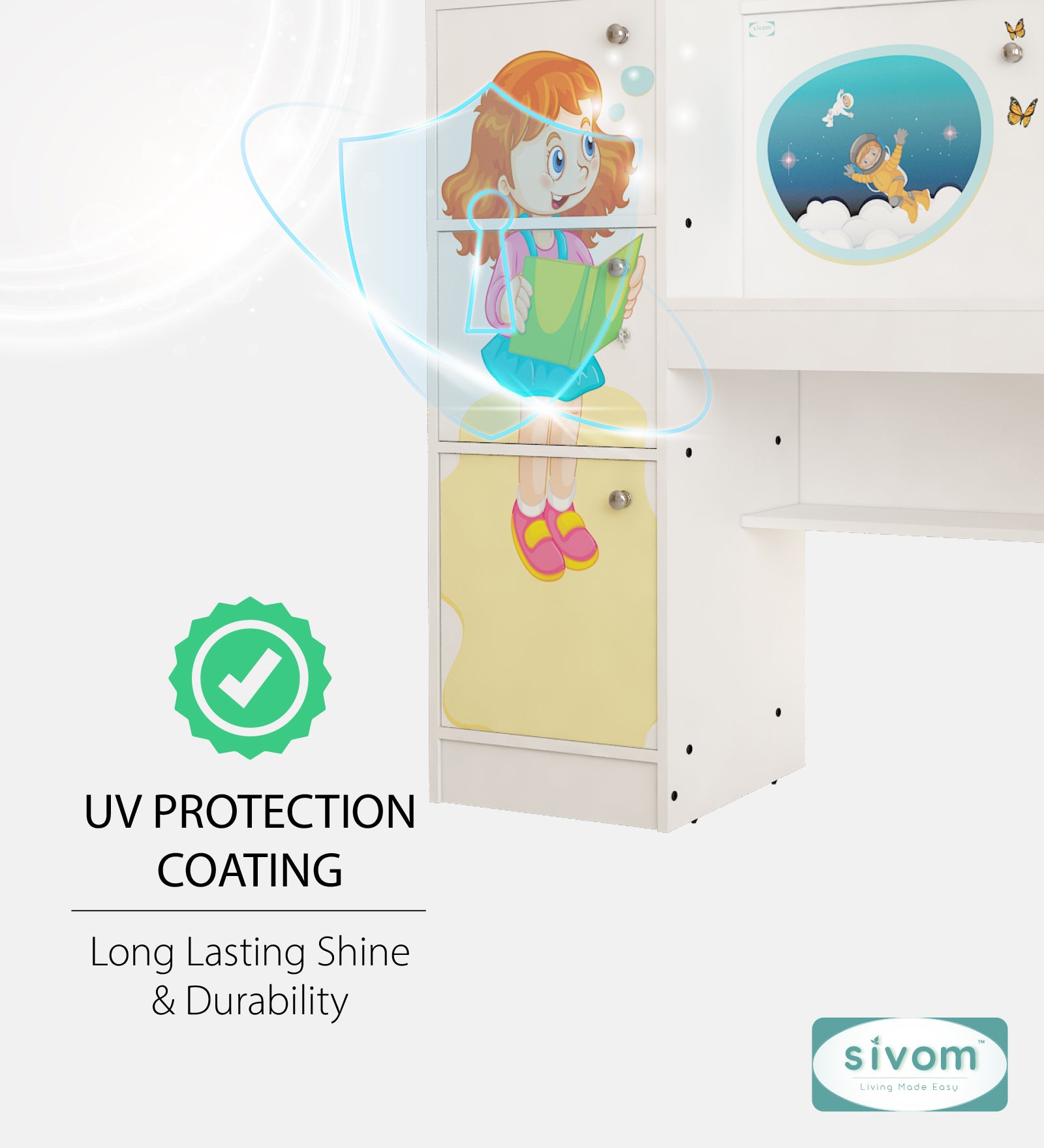 Sivom SIVOM Desky Digital Printed Multipurpose Study/Home/Office Table Engineered Wood Study Table (Free Standing, Finish Color , Knock Down) for Modern Homes | Elegant Design & Premium Finish