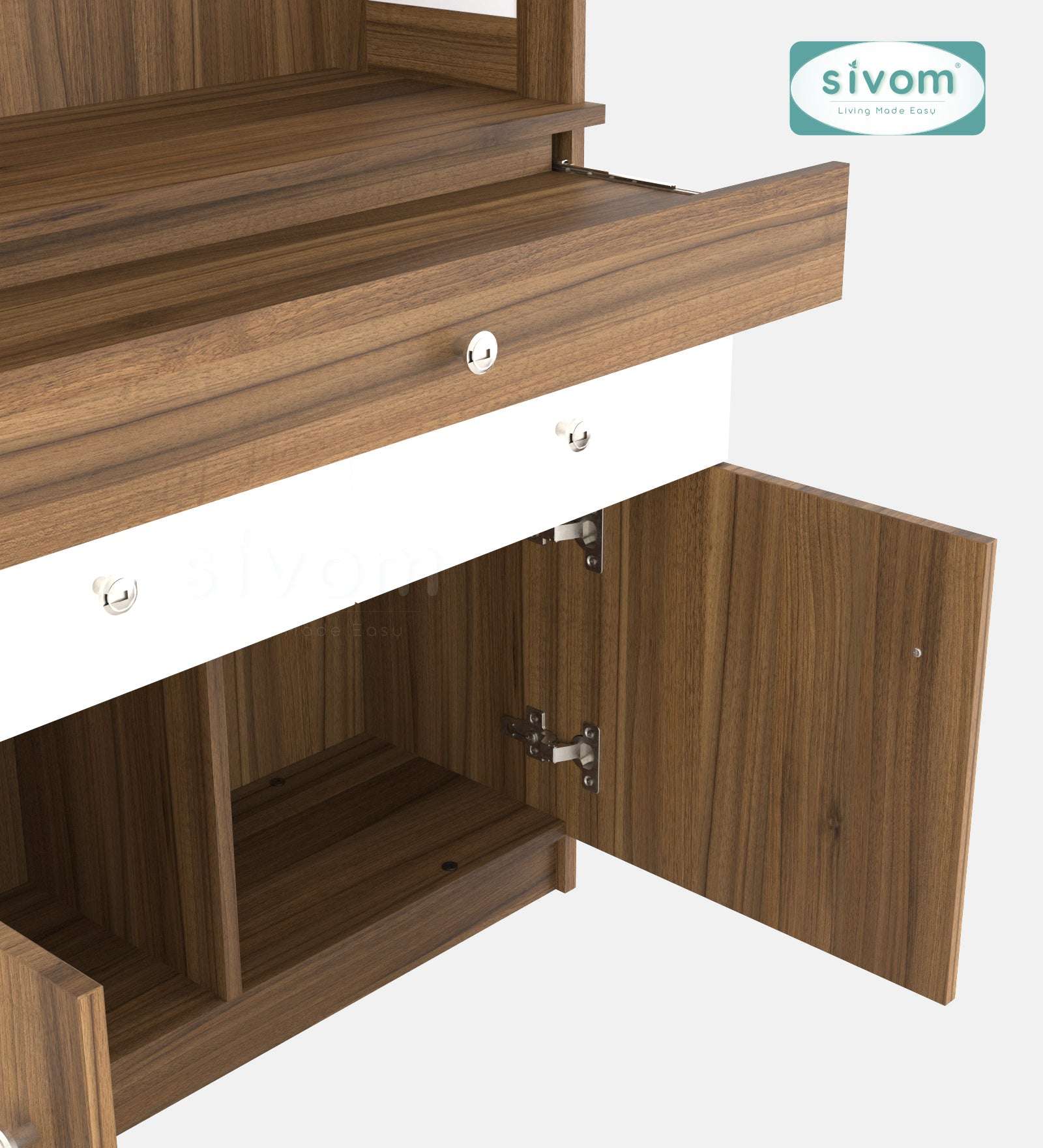 Sivom SIVOM Dharshan Home Temple/Pooja Unit/Home Mandir/ Engineered Wood Home Temple (Height: 148, Knock Down) for Modern Homes | Elegant Design & Premium Finish