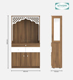 Sivom SIVOM Dharshan Home Temple/Pooja Unit/Home Mandir/ Engineered Wood Home Temple (Height: 148, Knock Down) for Modern Homes | Elegant Design & Premium Finish