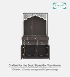 Sivom SIVOM Dharshan Home Temple/Pooja Unit/Home Mandir/ Engineered Wood Home Temple (Height: 148, Knock Down) for Modern Homes | Elegant Design & Premium Finish