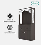Sivom SIVOM Dharshan Home Temple/Pooja Unit/Home Mandir/ Engineered Wood Home Temple (Height: 148, Knock Down) for Modern Homes | Elegant Design & Premium Finish