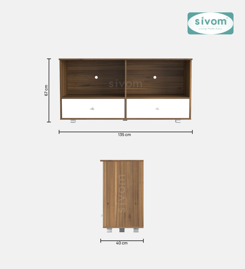 Sivom furniture SIVOM DOLLAR Multipurpose TV Unit fits upto 43 inch with Storage Engineered Wood TV Entertainment Unit for Modern Homes | Elegant Design & Premium Finish (Copy) (Copy)