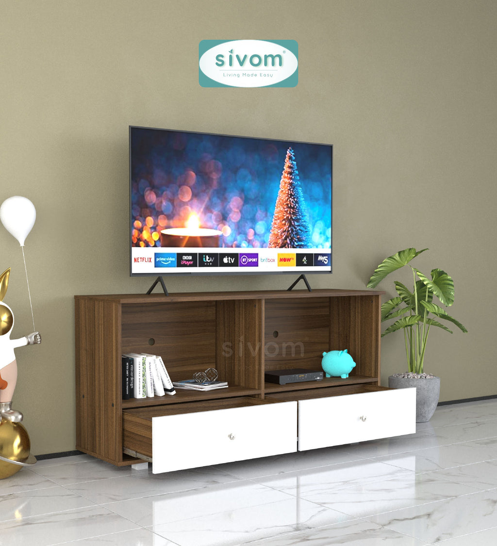Sivom furniture SIVOM DOLLAR Multipurpose TV Unit fits upto 43 inch with Storage Engineered Wood TV Entertainment Unit for Modern Homes | Elegant Design & Premium Finish (Copy) (Copy)