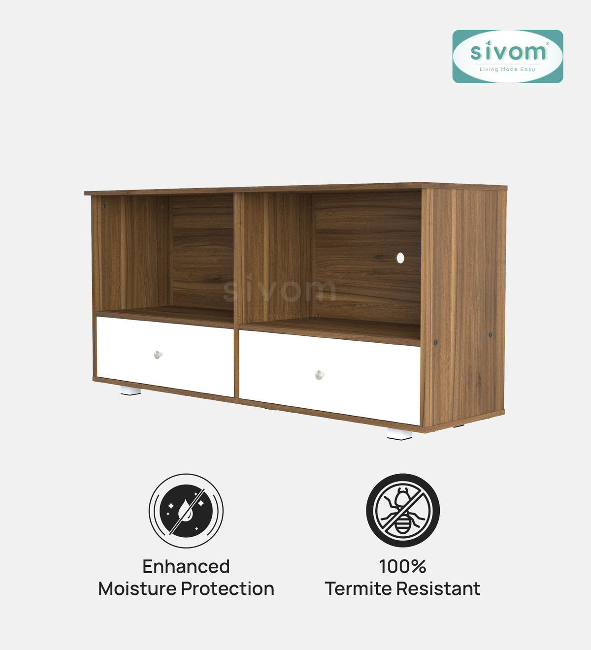 Sivom furniture SIVOM DOLLAR Multipurpose TV Unit fits upto 43 inch with Storage Engineered Wood TV Entertainment Unit for Modern Homes | Elegant Design & Premium Finish (Copy) (Copy)