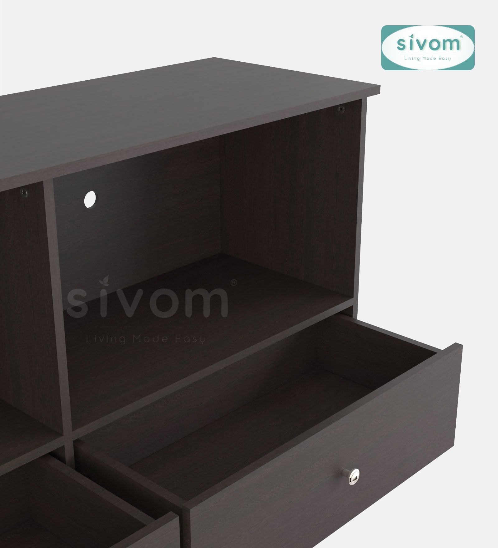 Sivom furniture SIVOM DOLLAR Multipurpose TV Unit fits upto 43 inch with Storage Engineered Wood TV Entertainment Unit for Modern Homes | Elegant Design & Premium Finish (Copy) (Copy)