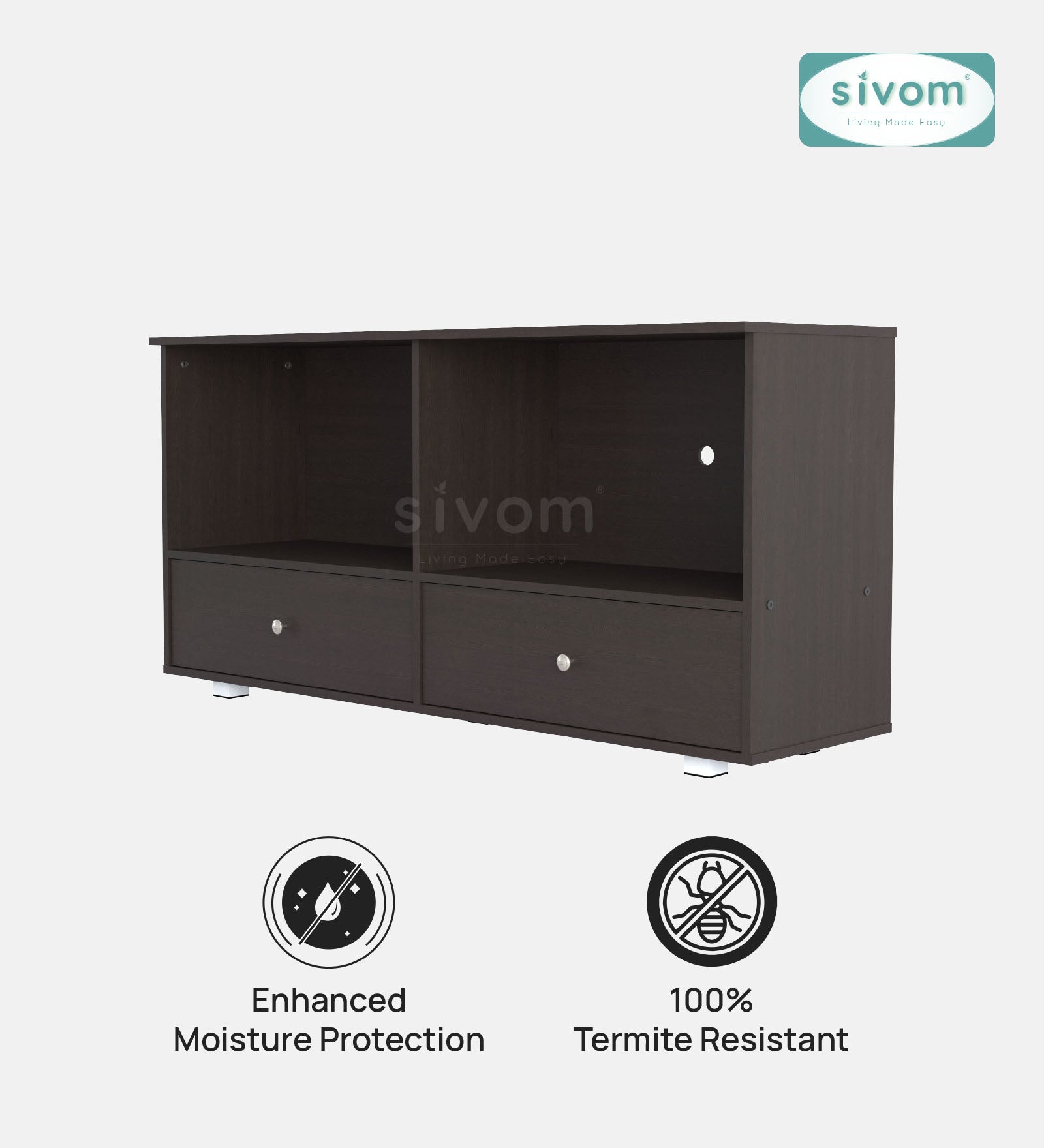 Sivom furniture SIVOM DOLLAR Multipurpose TV Unit fits upto 43 inch with Storage Engineered Wood TV Entertainment Unit for Modern Homes | Elegant Design & Premium Finish (Copy) (Copy)